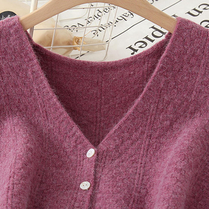 Women Sweater Vest Breathable V Neck Casual Fashion Jumpers Sleeveless Gilet Grape Purple