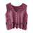 Women Sweater Vest Breathable V Neck Casual Fashion Jumpers Sleeveless Gilet Grape Purple