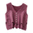 Women Sweater Vest Breathable V Neck Casual Fashion Jumpers Sleeveless Gilet Grape Purple