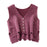 Women Sweater Vest Breathable V Neck Casual Fashion Jumpers Sleeveless Gilet Grape Purple