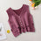 Women Sweater Vest Breathable V Neck Casual Fashion Jumpers Sleeveless Gilet Grape Purple