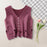 Women Sweater Vest Breathable V Neck Casual Fashion Jumpers Sleeveless Gilet Grape Purple