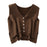 Women Sweater Vest Breathable V Neck Casual Fashion Jumpers Sleeveless Gilet Dark Khaki