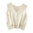 Women Sweater Vest Breathable V Neck Casual Fashion Jumpers Sleeveless Gilet White