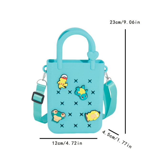 Beach Hole Bag Lightweight Simple Handbag for Women for Dating Travel Street Green