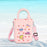 Beach Hole Bag Lightweight Simple Handbag for Women for Dating Travel Street Pink