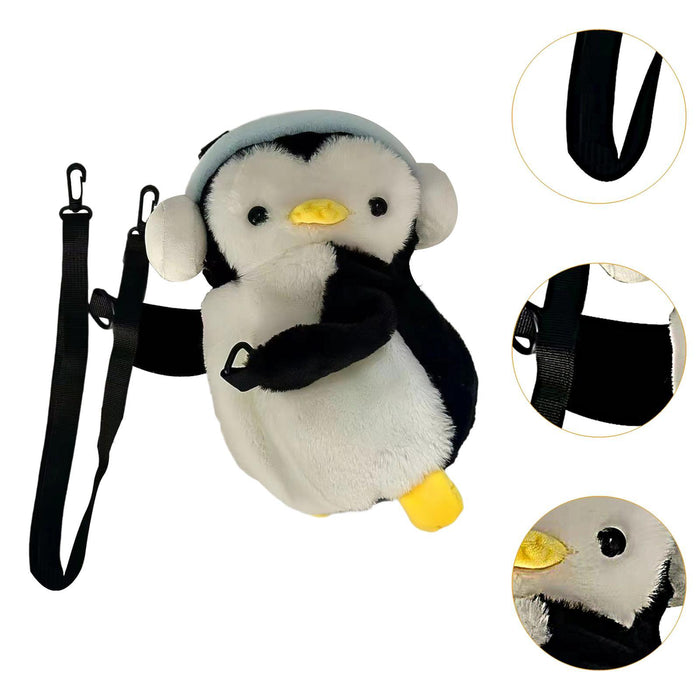 Crossbody Bag Birthday Gift Stylish Cartoon Bag for Dating Shopping Holidays Penguin