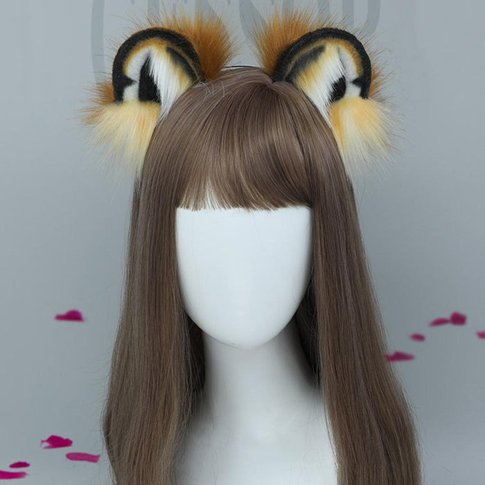 Tiger Ears Headband Cute Cosplay Hairband for Themed Party Carnival Festival