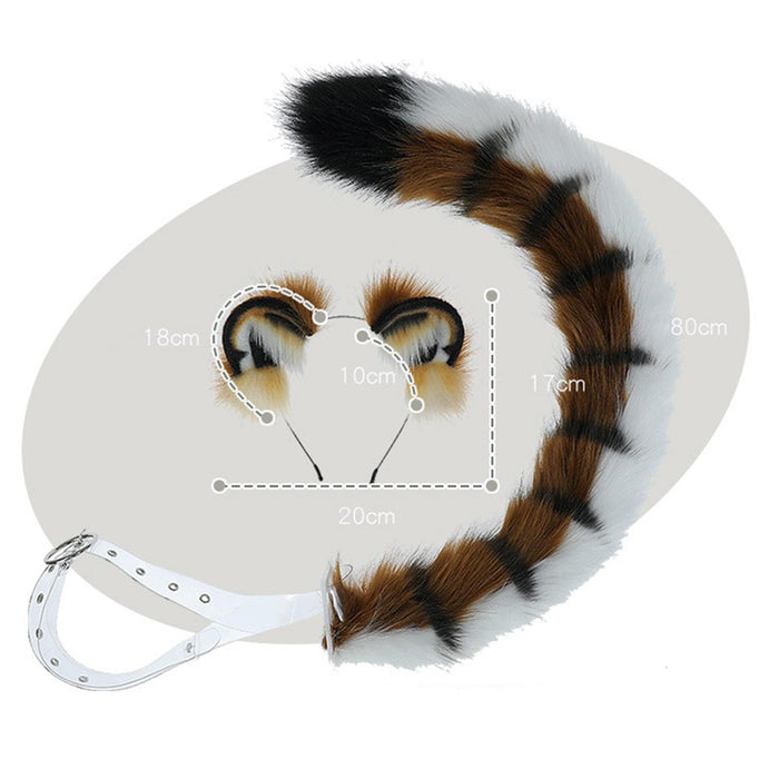 Tiger Ears Headband Cute Cosplay Hairband for Themed Party Carnival Festival