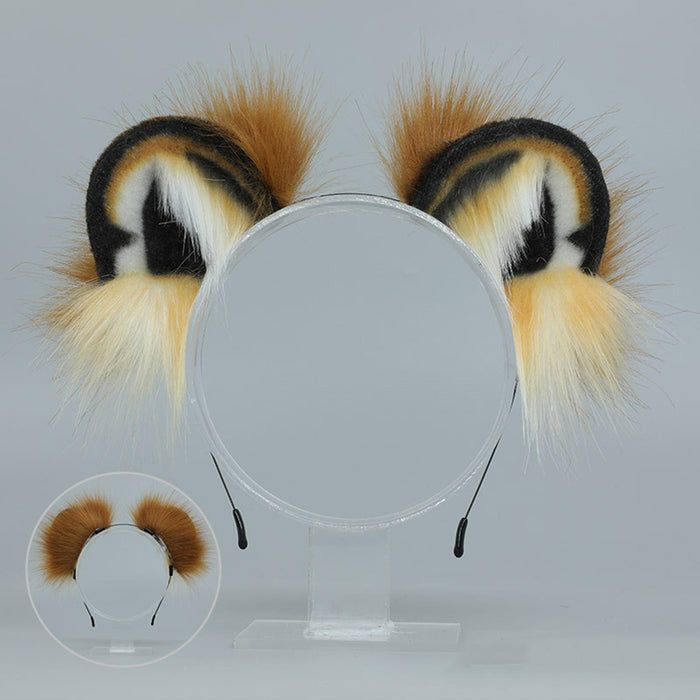 Tiger Ears Headband Cute Cosplay Hairband for Themed Party Carnival Festival