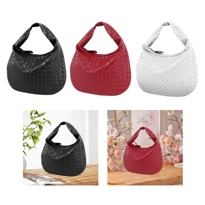 Women Shoulder Bag Trendy Female Zipper Tote Bag for Commuting Street Summer Black