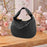 Women Shoulder Bag Trendy Female Zipper Tote Bag for Commuting Street Summer Black