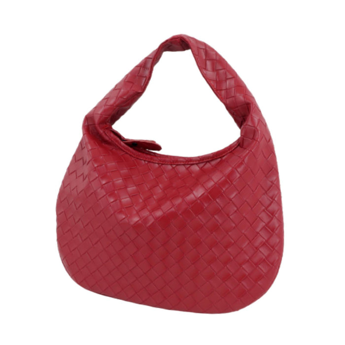 Women Shoulder Bag Trendy Female Zipper Tote Bag for Commuting Street Summer Red