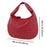 Women Shoulder Bag Trendy Female Zipper Tote Bag for Commuting Street Summer Red