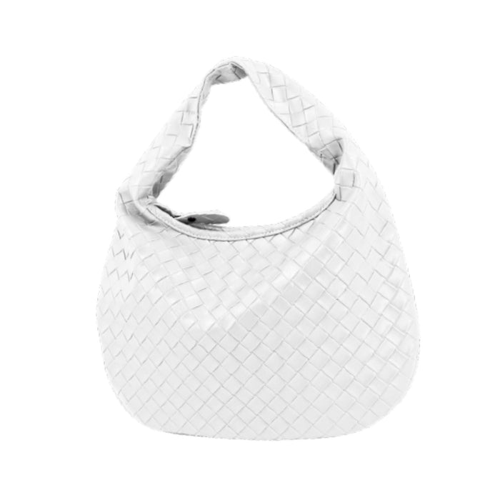 Women Shoulder Bag Trendy Female Zipper Tote Bag for Commuting Street Summer White