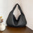 Women Shoulder Bag Handbag Female Casual Braided for Commuting Travel Spring Black