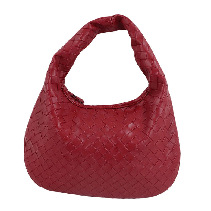 Women Shoulder Bag Handbag Female Casual Braided for Commuting Travel Spring Red