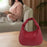 Women Shoulder Bag Handbag Female Casual Braided for Commuting Travel Spring Red