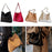 Women Shoulder Bag Portable Pouch Female Purse for Summer Shopping Commuting Black