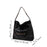 Women Shoulder Bag Portable Pouch Female Purse for Summer Shopping Commuting Black