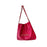 Women Shoulder Bag Portable Pouch Female Purse for Summer Shopping Commuting Rose Red