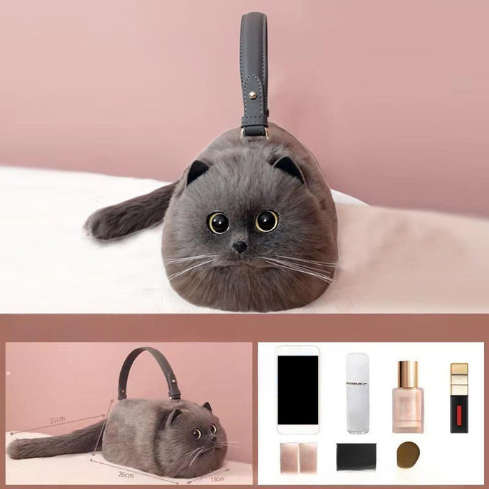 Cute Cat Doll Bag for Women Lady Handbag for Birthday Gift Holidays Shopping M