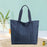 Women Tote Bag Supplies Zipper Purse Satchel Bag for Shopping Holiday Travel Blue