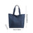 Women Tote Bag Supplies Zipper Purse Satchel Bag for Shopping Holiday Travel Blue