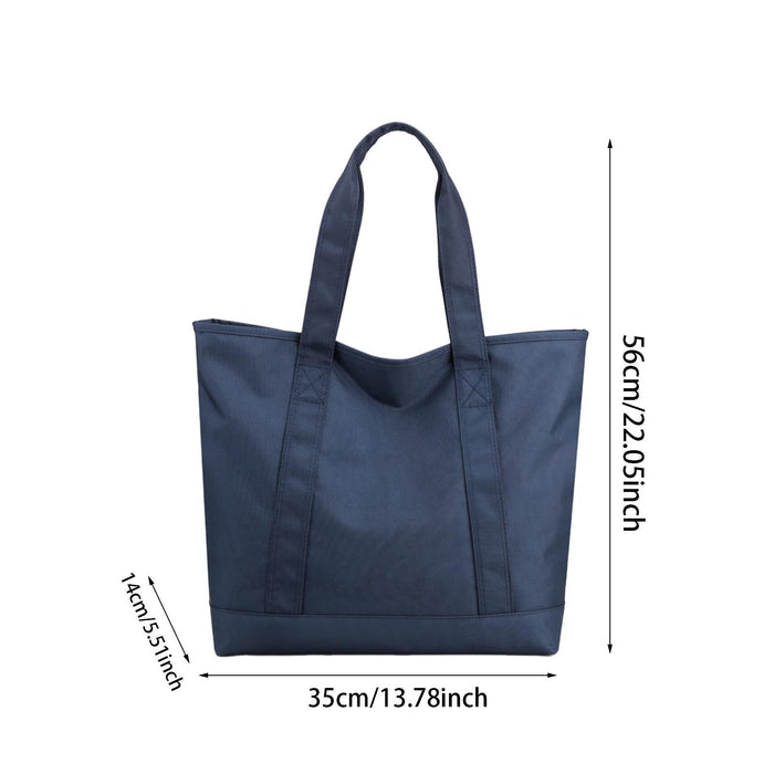 Women Tote Bag Supplies Zipper Purse Satchel Bag for Shopping Holiday Travel Blue