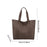 Women Tote Bag Supplies Zipper Purse Satchel Bag for Shopping Holiday Travel Brown