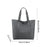 Women Tote Bag Supplies Zipper Purse Satchel Bag for Shopping Holiday Travel Grey