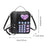 Telephone Crossbody Bag PU Phone Shaped Shoulder Bag for Makeups Cards Girls Black