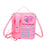 Telephone Crossbody Bag PU Phone Shaped Shoulder Bag for Makeups Cards Girls Pink