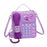 Telephone Crossbody Bag PU Phone Shaped Shoulder Bag for Makeups Cards Girls Purple