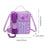 Telephone Crossbody Bag PU Phone Shaped Shoulder Bag for Makeups Cards Girls Purple