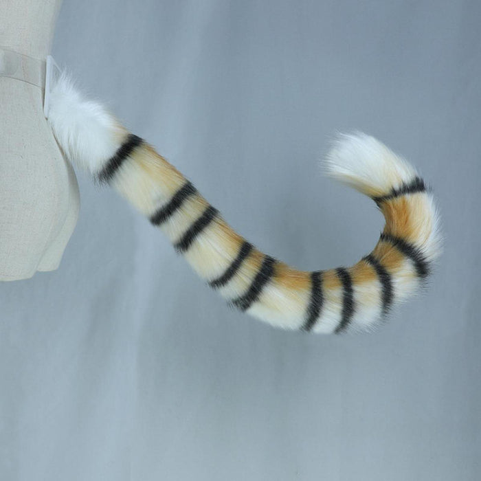 Tiger Ears and Tail Set Cosplay Hair Hoop for Masquerade Role Play Halloween