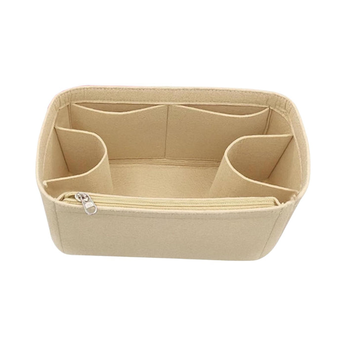 Purse Organizer Insert for Handbags Shaper Felt Bag Organizer for Tote Purse Light Beige M