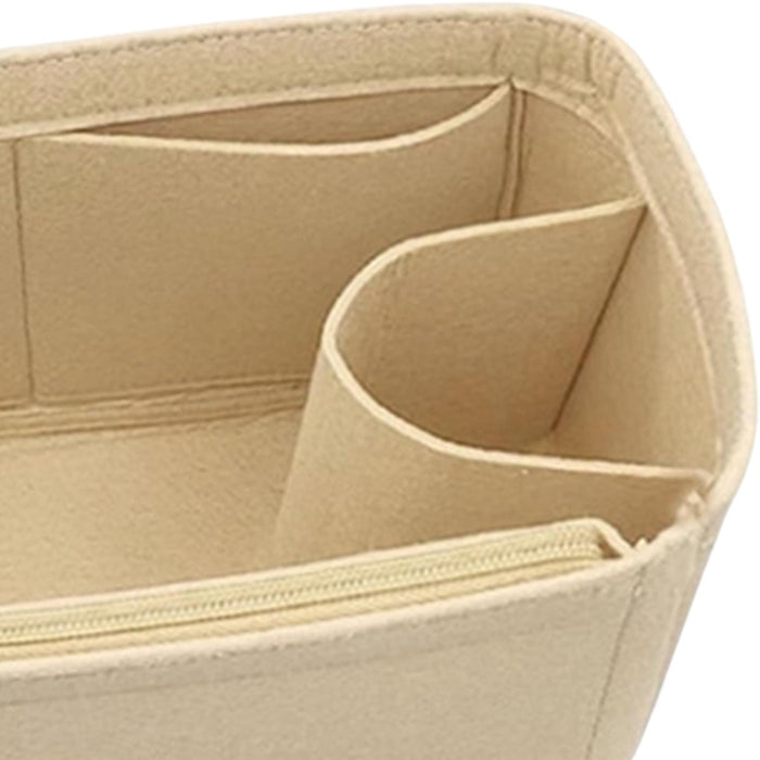 Purse Organizer Insert for Handbags Shaper Felt Bag Organizer for Tote Purse Light Beige M