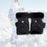 Winter Fingerless Gloves for Women Convertible Flip Top Mittens for Painting Black