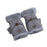 Winter Fingerless Gloves for Women Convertible Flip Top Mittens for Painting Gray