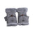 Winter Fingerless Gloves for Women Convertible Flip Top Mittens for Painting Gray