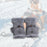 Winter Fingerless Gloves for Women Convertible Flip Top Mittens for Painting Gray