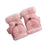 Winter Fingerless Gloves for Women Convertible Flip Top Mittens for Painting Pink