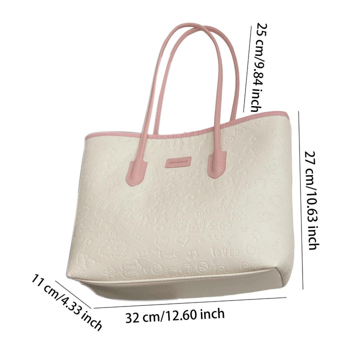 Women PU Leather Tote Bag Lady Shopping Bag for Dating Commuting Travel