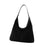 Suede Bag Handbag Underarm Bag Large Top Handle Bag Purse Tote Bag for Women Black