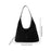 Suede Bag Handbag Underarm Bag Large Top Handle Bag Purse Tote Bag for Women Black