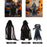 Witch Dress Long Gothic Black Performance Dress up Full Length Vampire Dress Hooded Plain S