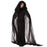 Witch Dress Long Gothic Black Performance Dress up Full Length Vampire Dress Hooded Plain S