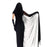 Witch Dress Long Gothic Black Performance Dress up Full Length Vampire Dress Hooded Plain L