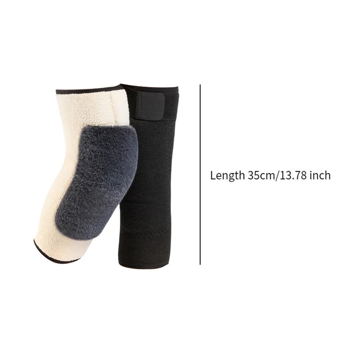 Winter Knee Warmers Plush Fleece Lined Non Slip Autumn Winter Warm Knee Pads 35cm